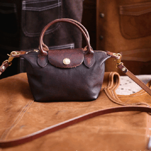 Womens Vintage  Horse Skin Leather Small Top Handle Cross Body Shoulder Bag