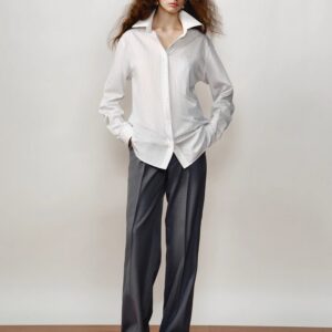 [FF×JW Ghosn Stripe] Lapel contrast classic striped shirt