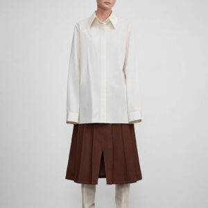 Long shirt with high-end drapey temperament top for women