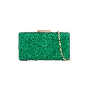Green Glitter Evening Clutch Bag