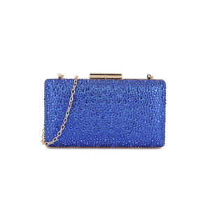 Royal Blue Glitter Evening Clutch Bag