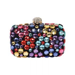 Black Crystal Clutch Bag