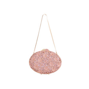 Pink Crystal Embellished Evening Bag
